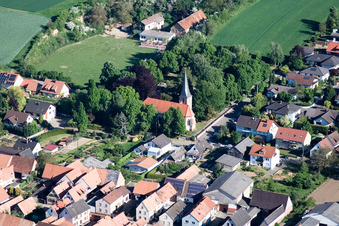 Wolfgangskirche from the southeast in Freckenfeld in the state Rhineland-Palatinate, Germany
