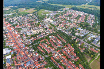 City view from the west in Kandel in the state Rhineland-Palatinate, Germany