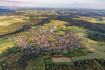 Aerial view of Limbach in the state Baden-Wuerttemberg, Germany