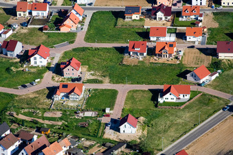 Aerial photograpy of In the lower field in the district Schaidt in Wörth am Rhein in the state Rhineland-Palatinate, Germany
