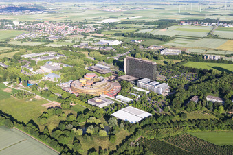 Oblique view of District Lerchenberg in Mainz in the state Rhineland-Palatinate, Germany