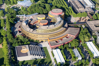 District Lerchenberg in Mainz in the state Rhineland-Palatinate, Germany seen from above