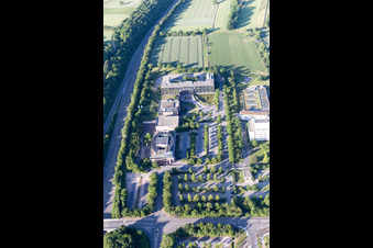 Aerial photograpy of District Marienborn in Mainz in the state Rhineland-Palatinate, Germany