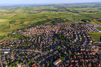 View from the north in Zornheim in the state Rhineland-Palatinate, Germany