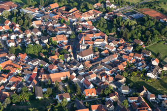 Church building of St. Bartholemew the village of in Laumersheim in the state Rhineland-Palatinate, Germany