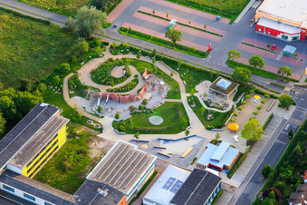 Aerial photograpy of Playground alla Hopp! in Deidesheim in the state Rhineland-Palatinate, Germany