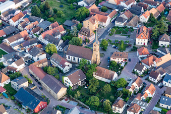 Church building of St. Martin in the village of in Ruppertsberg in the state Rhineland-Palatinate, Germany