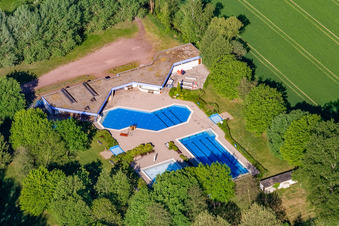 Outdoor pool in Steinfeld in the state Rhineland-Palatinate, Germany