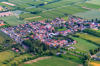 Village view from the northeast in Großfischlingen in the state Rhineland-Palatinate, Germany