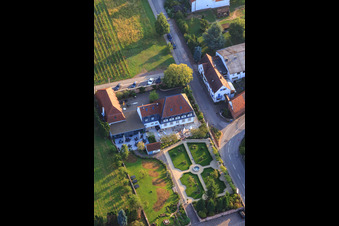 Aerial photograpy of Castle Oberotterbach in Oberotterbach in the state Rhineland-Palatinate, Germany