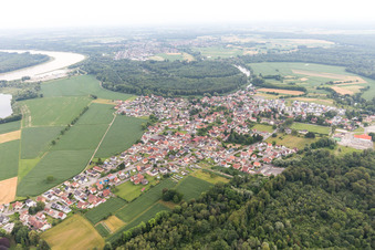 Aerial photograpy of Dalhunden in the state Bas-Rhin, France