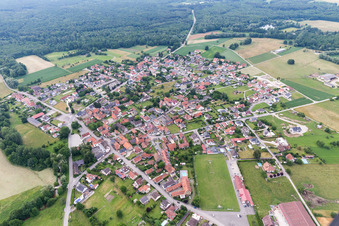 Oblique view of Forstfeld in the state Bas-Rhin, France