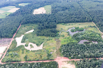 Clay mining in Kesseldorf in the state Bas-Rhin, France out of the air