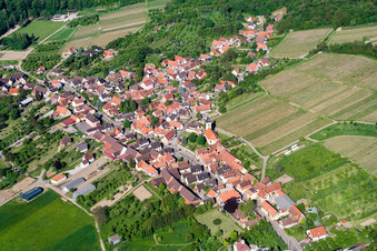 Drone recording of Rott in the state Bas-Rhin, France