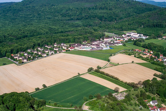 Aerial photograpy of Birlenbach in Drachenbronn-Birlenbach in the state Bas-Rhin, France