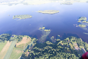 Skäggalösa in the state Kronoberg, Sweden from above
