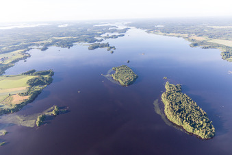 Bird's eye view of Skäggalösa in the state Kronoberg, Sweden