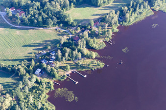 Aerial photograpy of Blädingenäs in the state Kronoberg, Sweden