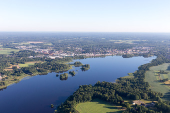 Aerial view of Benestad in the state Kronoberg, Sweden