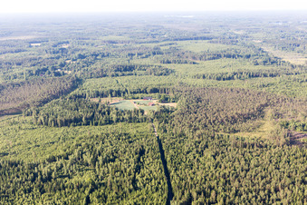 Aerial view of Lönashult in the state Kronobergs län, Sweden