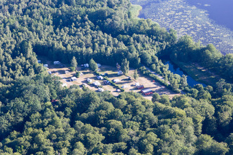 Aerial view of Tvetaryd in the state Kronoberg, Sweden