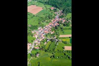 Village view in Gœrsdorf in the state Bas-Rhin, France