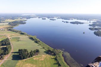 Torne in the state Kronoberg, Sweden seen from a drone