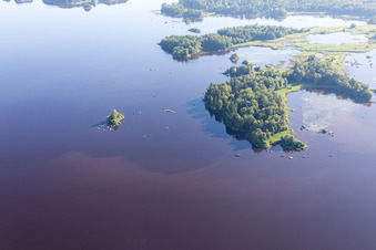 Torne in the state Kronoberg, Sweden seen from a drone
