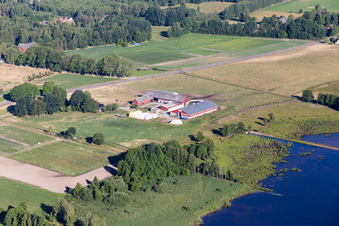 Aerial view of Hunna in the state Kronoberg, Sweden