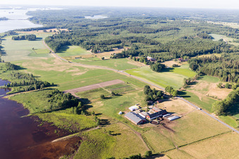 Hunna in the state Kronoberg, Sweden viewn from the air