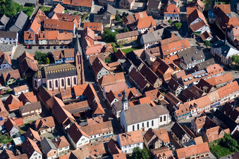 Wœrth in the state Bas-Rhin, France from the plane