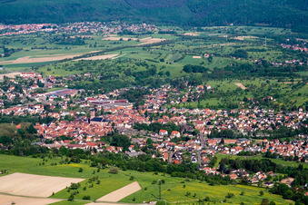 Reichshoffen in the state Bas-Rhin, France seen from a drone