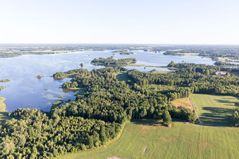 Aerial view of Vrankunge in the state Kronoberg, Sweden