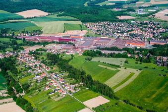 Aerial photograpy of Reichshoffen in the state Bas-Rhin, France