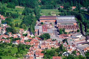 Drone recording of Zinswiller in the state Bas-Rhin, France