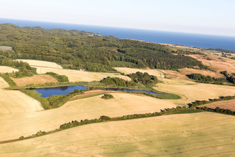 Aerial view of Borre in the state Zealand, Denmark