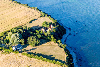 Aerial view of Borre in the state Zealand, Denmark