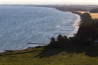 Borre in the state Zealand, Denmark seen from a drone