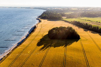 Aerial photograpy of Borre in the state Zealand, Denmark