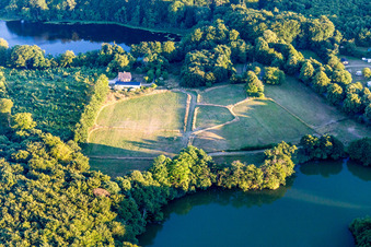 Bird's eye view of Borre in the state Zealand, Denmark