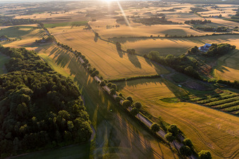 Drone image of Borre in the state Zealand, Denmark