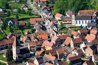 Church building in the village of in Weiterswiller in Grand Est, France