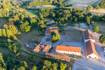 Klintholm Mon (DK), Klintholm Gods in Borre in the state Zealand, Denmark viewn from the air