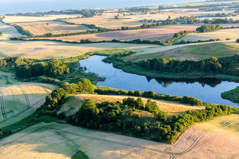 Borre in the state Zealand, Denmark from a drone