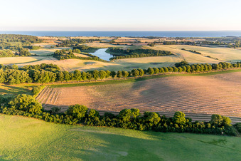 Aerial photograpy of Borre in the state Zealand, Denmark