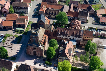 Drone recording of Neuwiller-lès-Saverne in the state Bas-Rhin, France