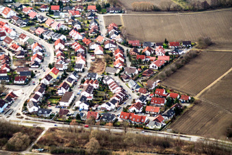 Aerial photograpy of Trifelsstr in Hagenbach in the state Rhineland-Palatinate, Germany