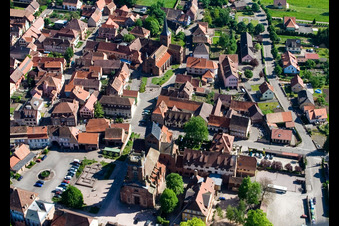 Drone image of Neuwiller-lès-Saverne in the state Bas-Rhin, France