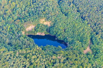 Aerial photograpy of Basalt quarry in Forst an der Weinstraße in the state Rhineland-Palatinate, Germany