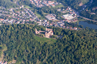 Aerial photograpy of Limburg Monastery in the district Grethen in Bad Dürkheim in the state Rhineland-Palatinate, Germany